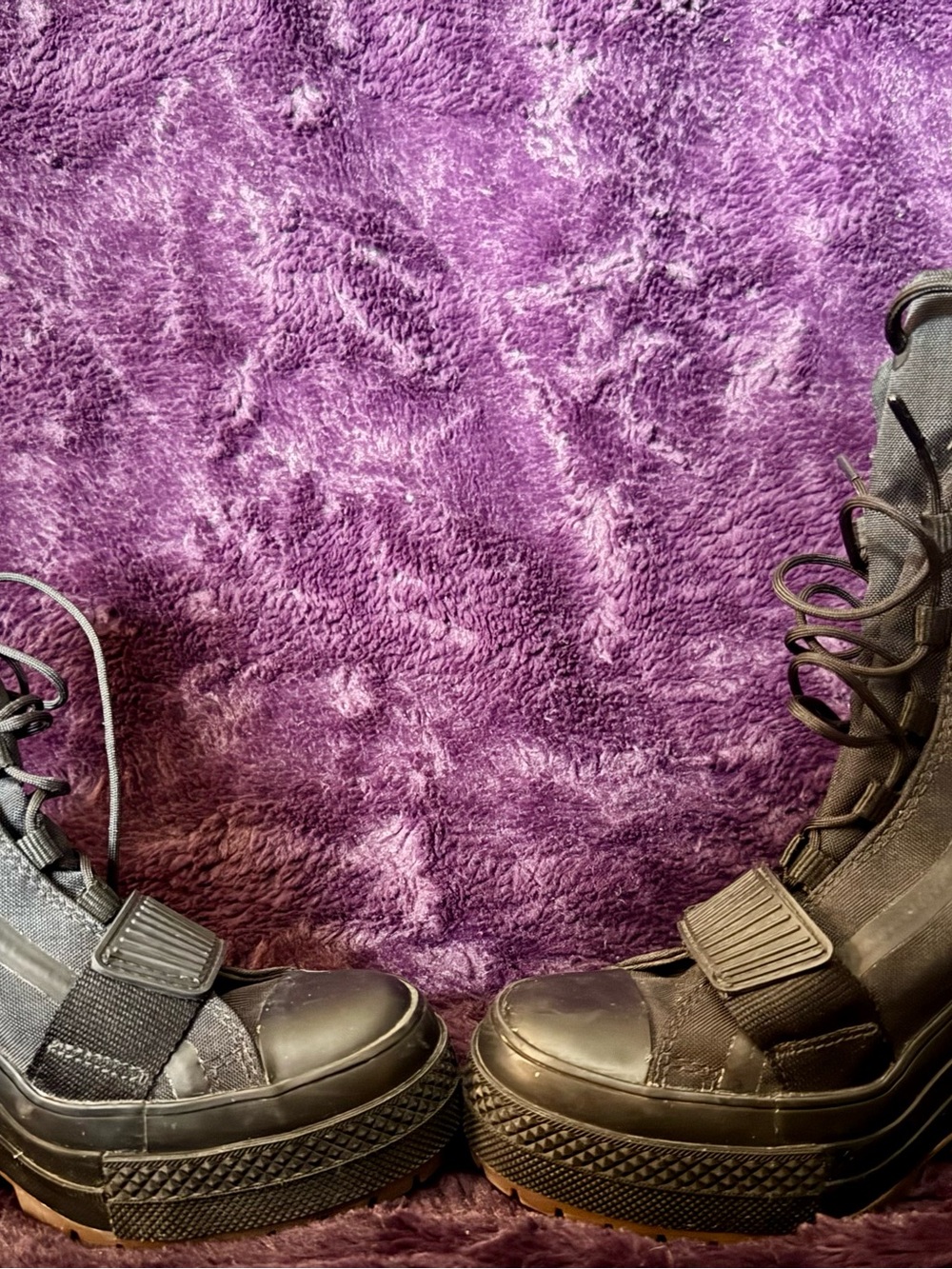 Converse Black Women's High-Top Canvas Sneaker - Picture 3 of 7